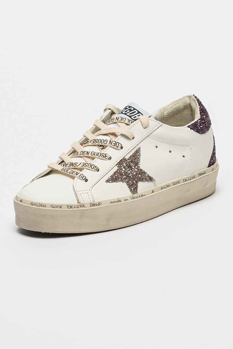 GOLDEN GOOSE Pantofi sport de piele cu paiete Hi Star - Pled.ro