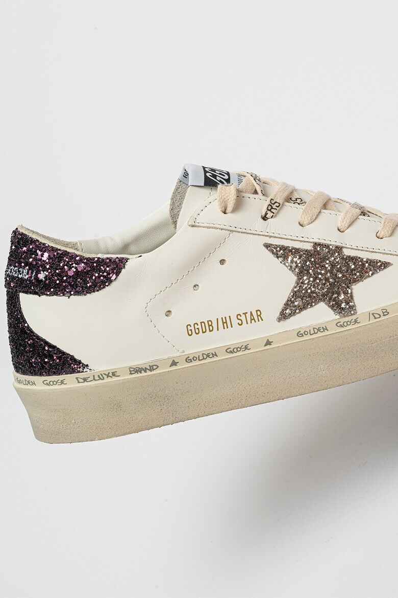 GOLDEN GOOSE Pantofi sport de piele cu paiete Hi Star - Pled.ro