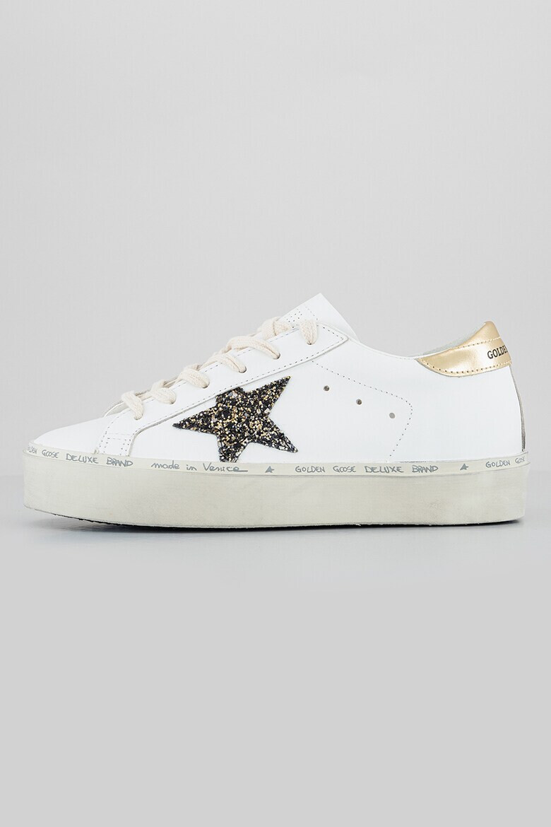 GOLDEN GOOSE Pantofi sport de piele cu particule stralucitoare - Pled.ro