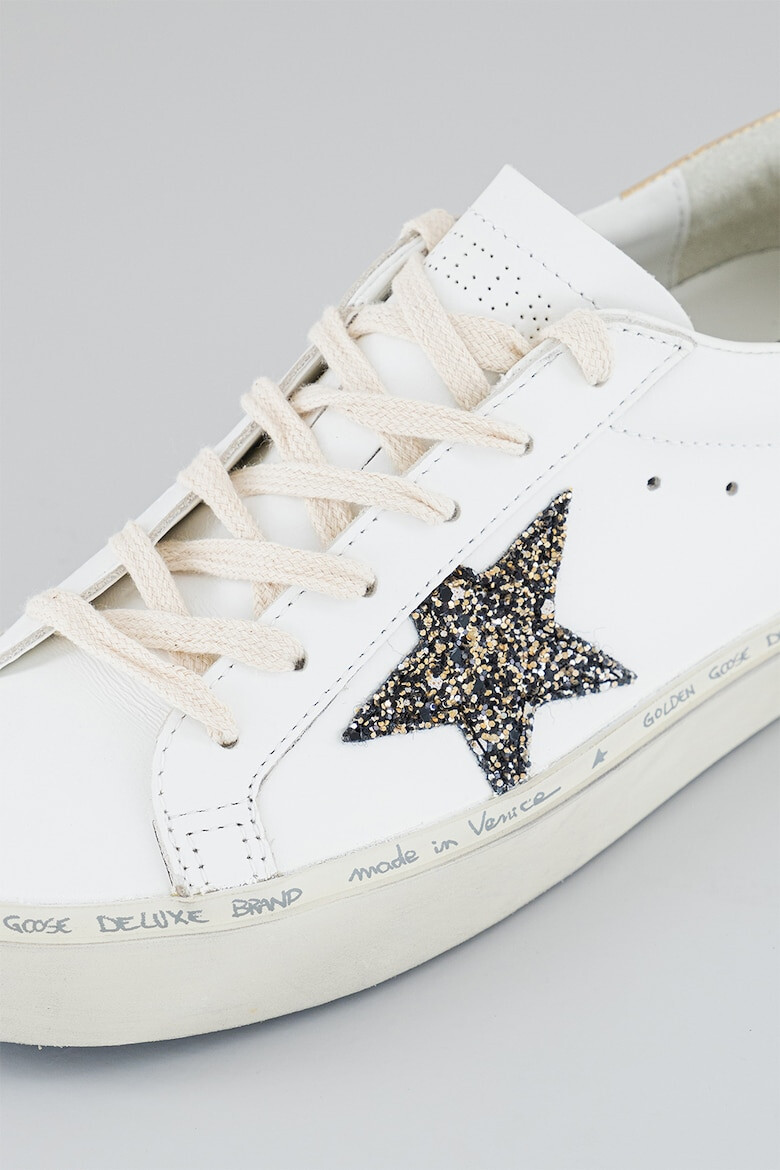 GOLDEN GOOSE Pantofi sport de piele cu particule stralucitoare - Pled.ro