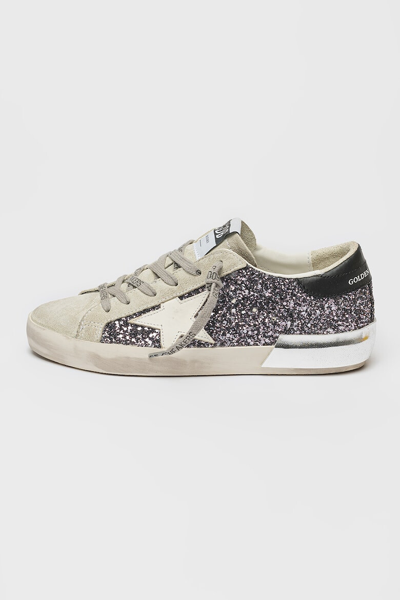 GOLDEN GOOSE Pantofi sport de piele intoarsa cu aspect stralucitor Donna - Pled.ro