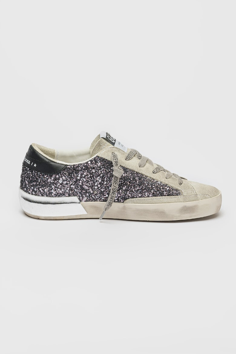 GOLDEN GOOSE Pantofi sport de piele intoarsa cu aspect stralucitor Donna - Pled.ro