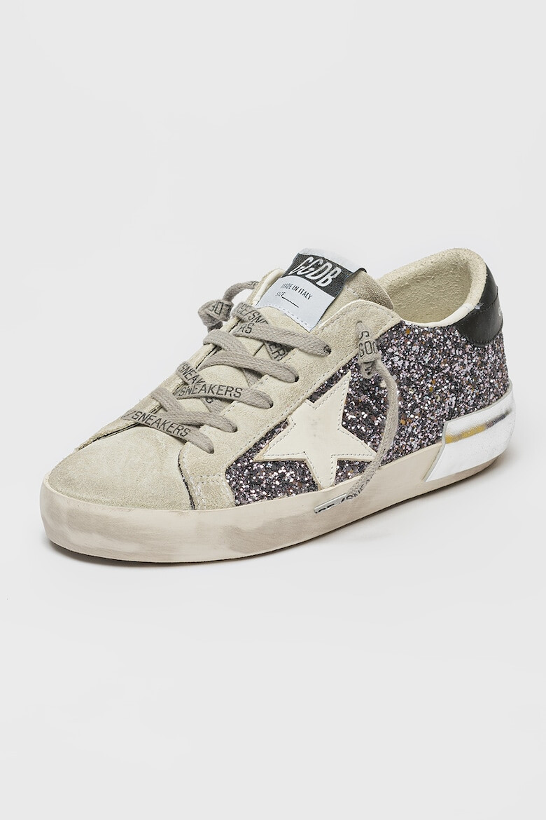 GOLDEN GOOSE Pantofi sport de piele intoarsa cu aspect stralucitor Donna - Pled.ro