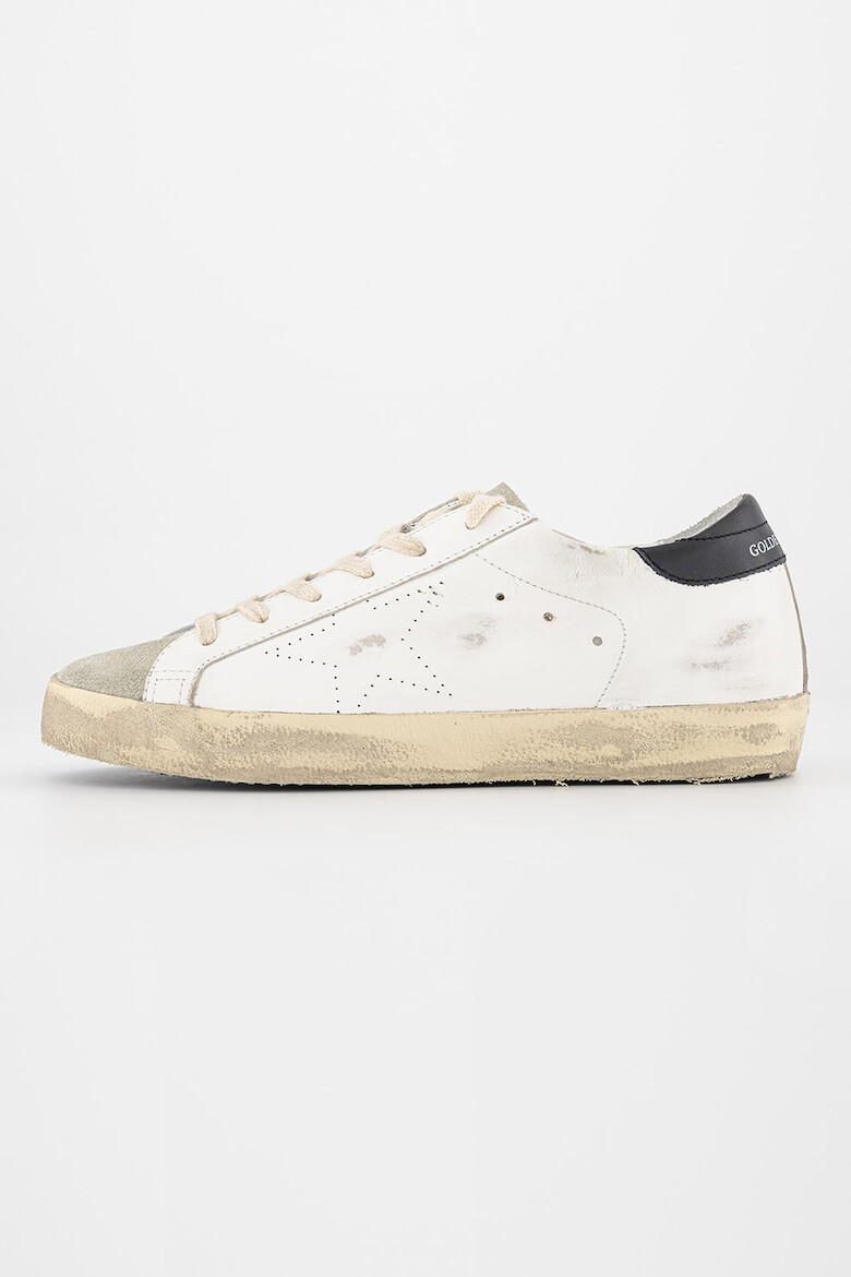 GOLDEN GOOSE Pantofi sport de piele si piele intoarsa cu aspect deteriorat - Pled.ro