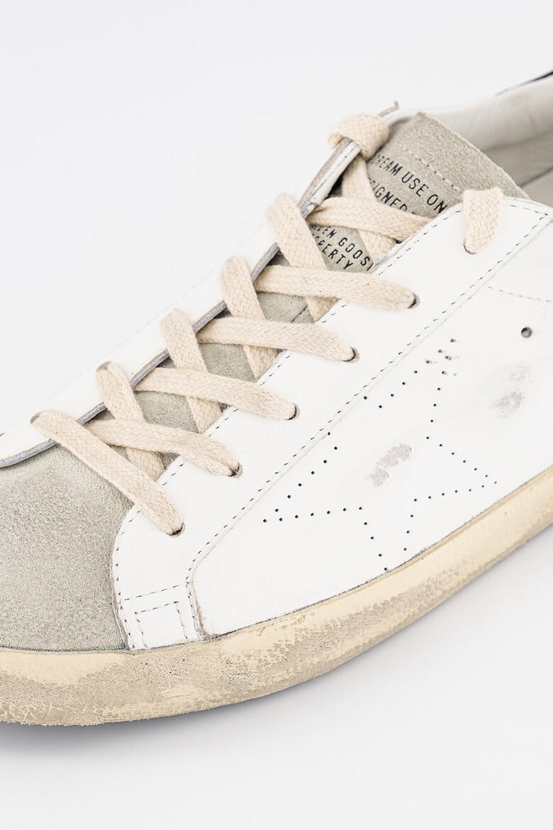 GOLDEN GOOSE Pantofi sport de piele si piele intoarsa cu aspect deteriorat - Pled.ro