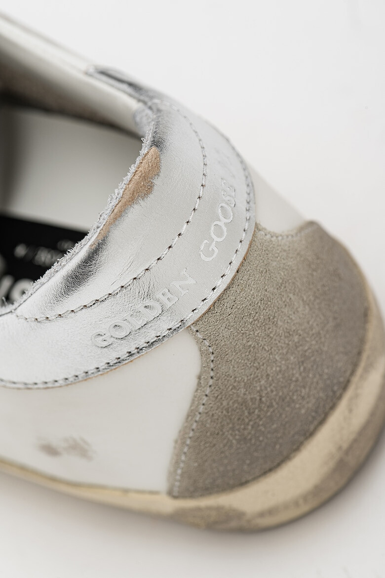 GOLDEN GOOSE Pantofi sport de piele si piele intoarsa cu aspect uzat Super-Star - Pled.ro