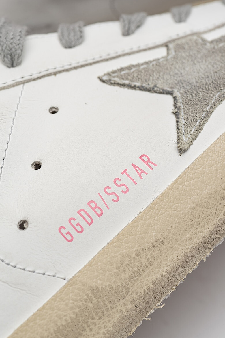 GOLDEN GOOSE Pantofi sport de piele si piele intoarsa cu aspect uzat Super-Star - Pled.ro