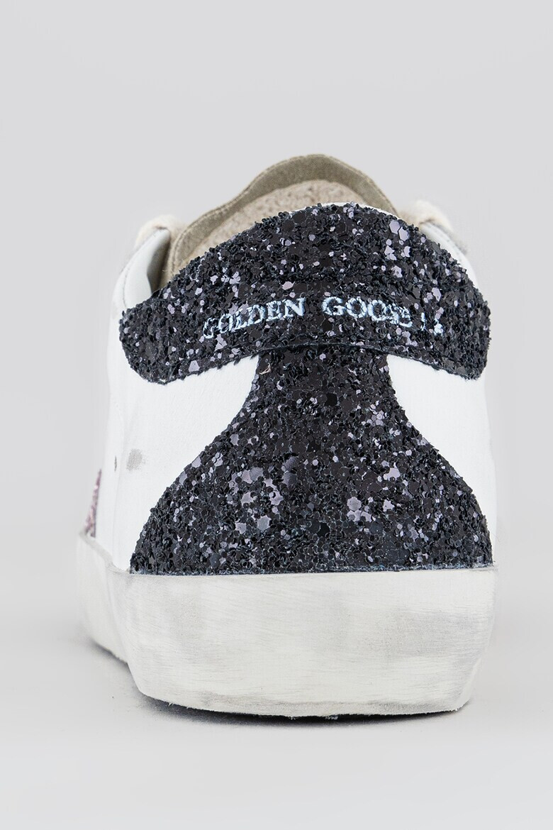 GOLDEN GOOSE Pantofi sport de piele si piele intoarsa cu detalii stralucitoare - Pled.ro