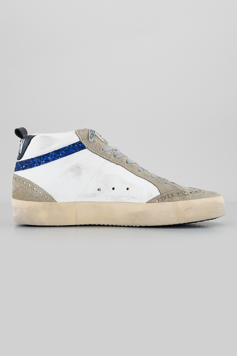 GOLDEN GOOSE Pantofi sport inalti de piele si piele intoarsa - Pled.ro