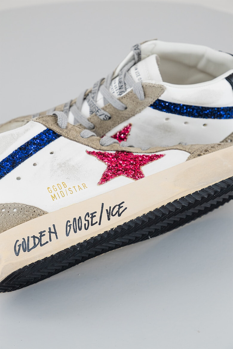 GOLDEN GOOSE Pantofi sport inalti de piele si piele intoarsa - Pled.ro