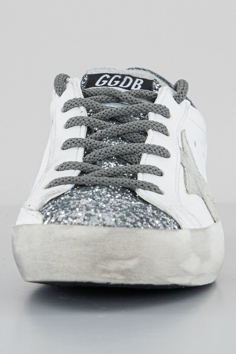 GOLDEN GOOSE Pantofi sport stralucitori cu segmente de piele - Pled.ro