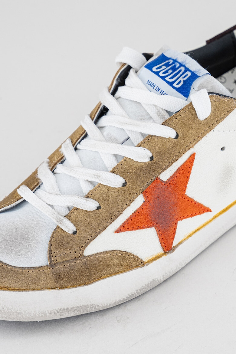 GOLDEN GOOSE Tenisi de piele cu garnituri contrastante de piele intoarsa - Pled.ro