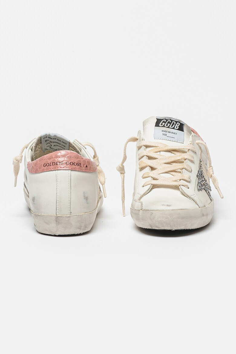 GOLDEN GOOSE Tenisi din piele cu detaliu contrastant Super Star - Pled.ro