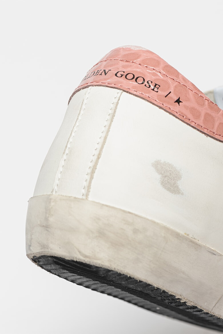 GOLDEN GOOSE Tenisi din piele cu detaliu contrastant Super Star - Pled.ro