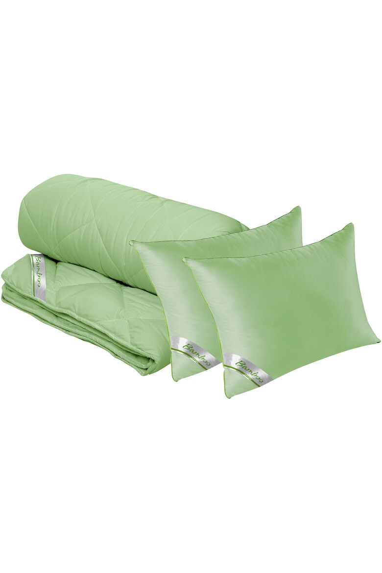 Green Future Set 2 perne 50x70 cm si pilota matlasata 300gr/mp Bamboo Sense - Pled.ro