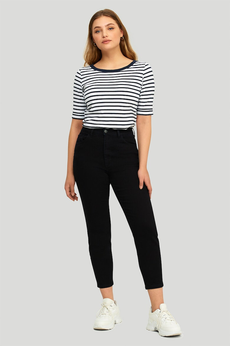 GreenPoint Blugi crop slim fit cu talie inalta - Pled.ro