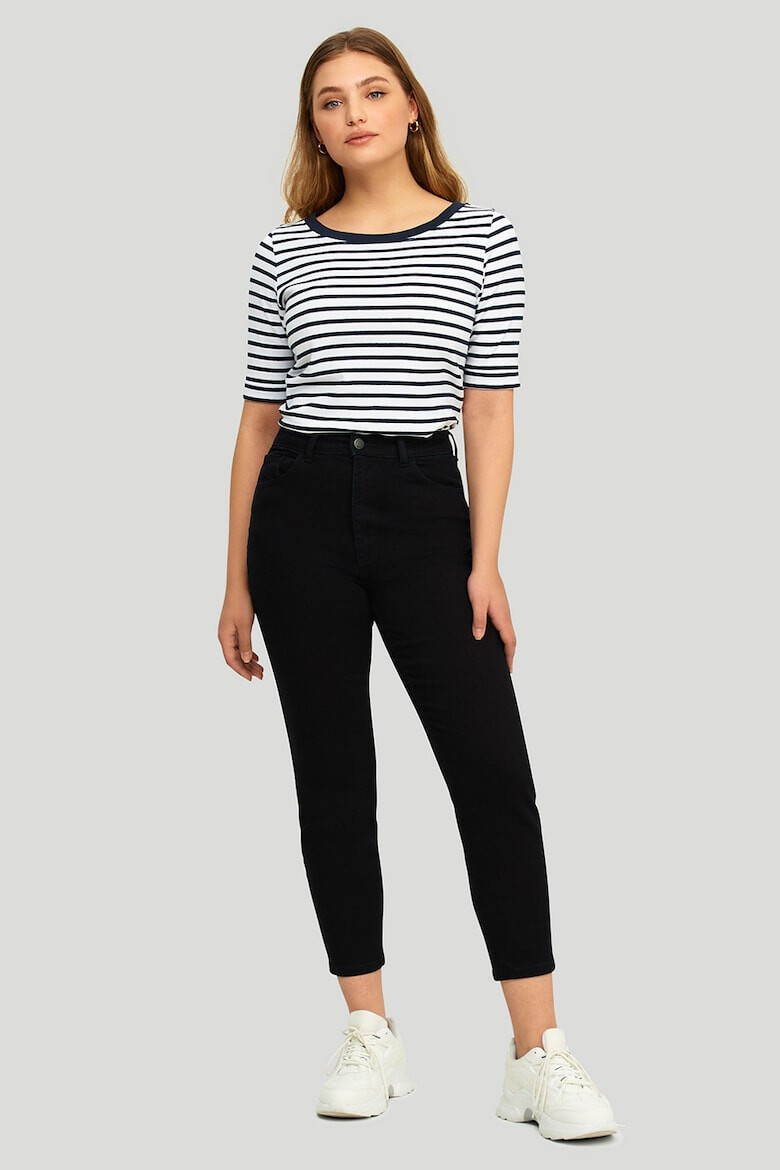 GreenPoint Blugi crop slim fit cu talie inalta - Pled.ro