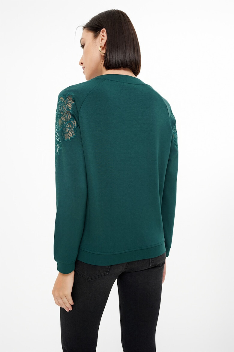 GreenPoint Bluza de trening cu broderii si maneci raglan - Pled.ro