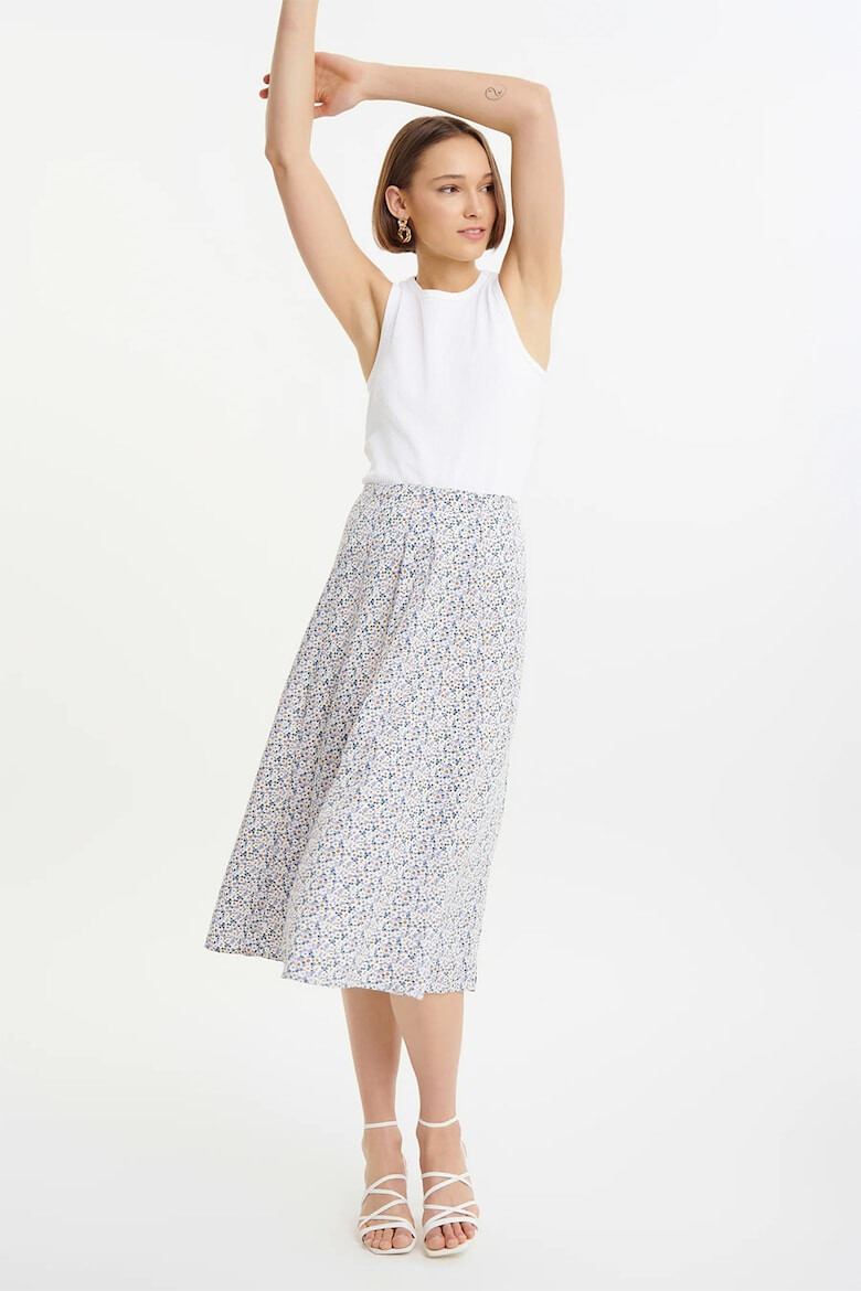 GreenPoint Fusta midi cu model Circle Cut - Pled.ro