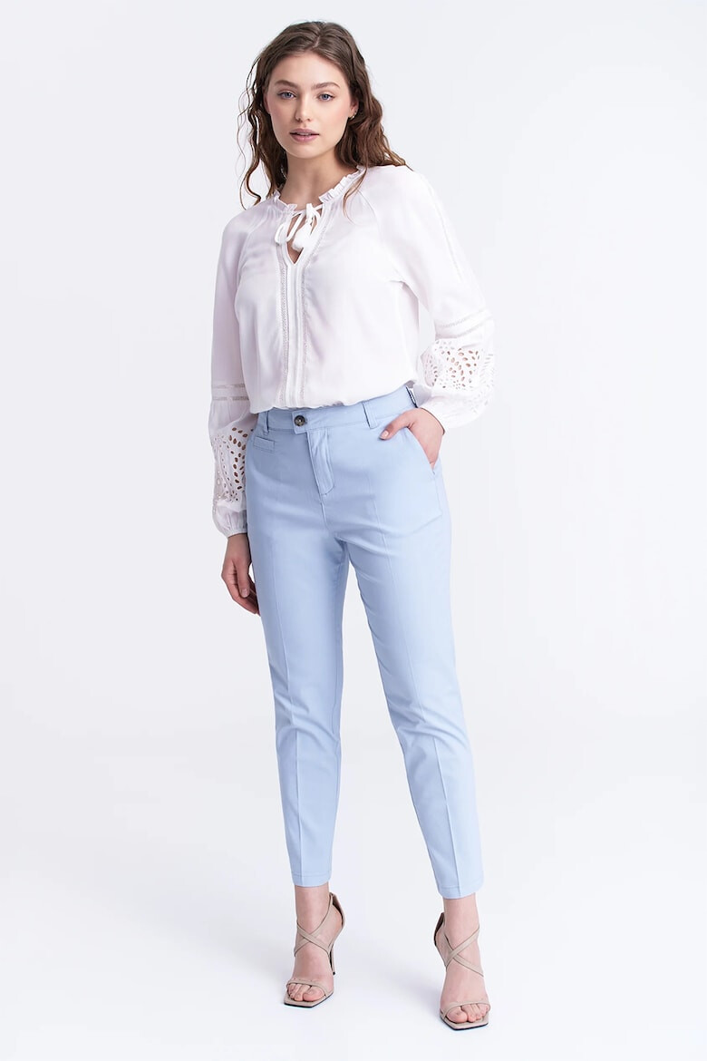 GreenPoint Pantaloni conici cu talie inalta ss23 - Pled.ro