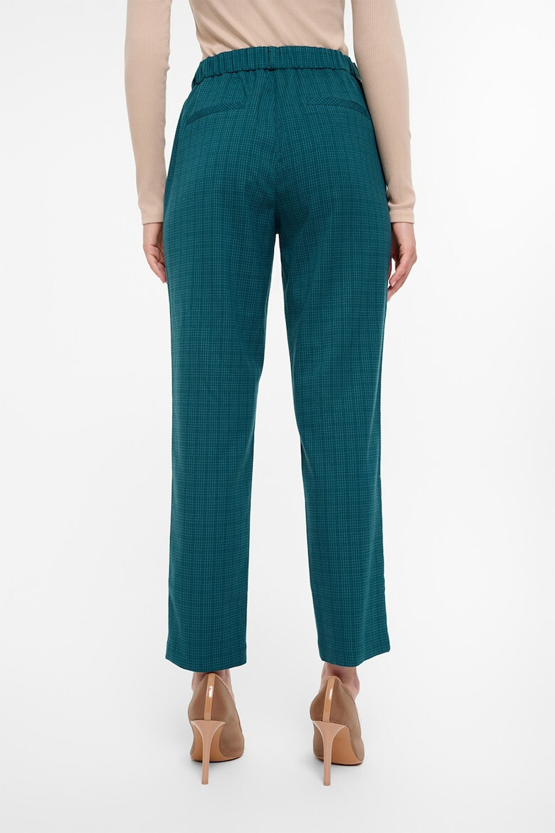 GreenPoint Pantaloni crop chino cu model in carouri - Pled.ro