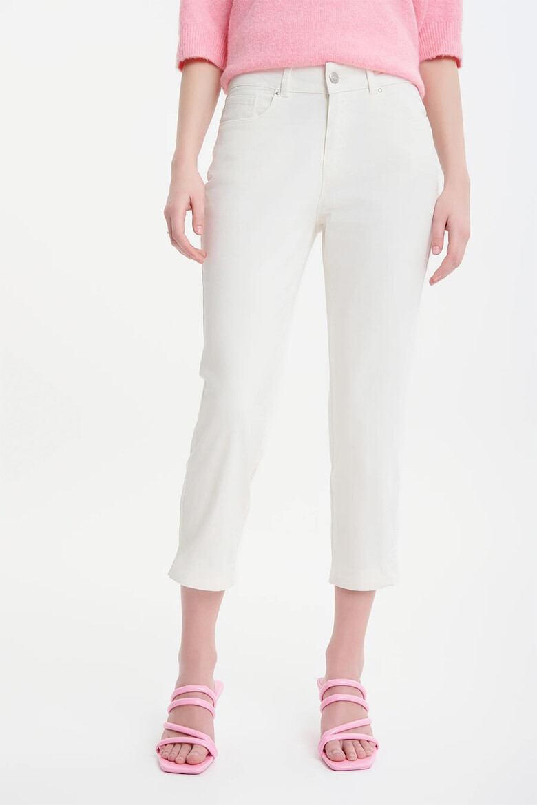 GreenPoint Pantaloni crop cu talie inalta - Pled.ro