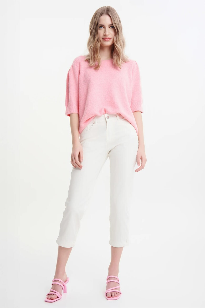 GreenPoint Pantaloni crop cu talie inalta - Pled.ro