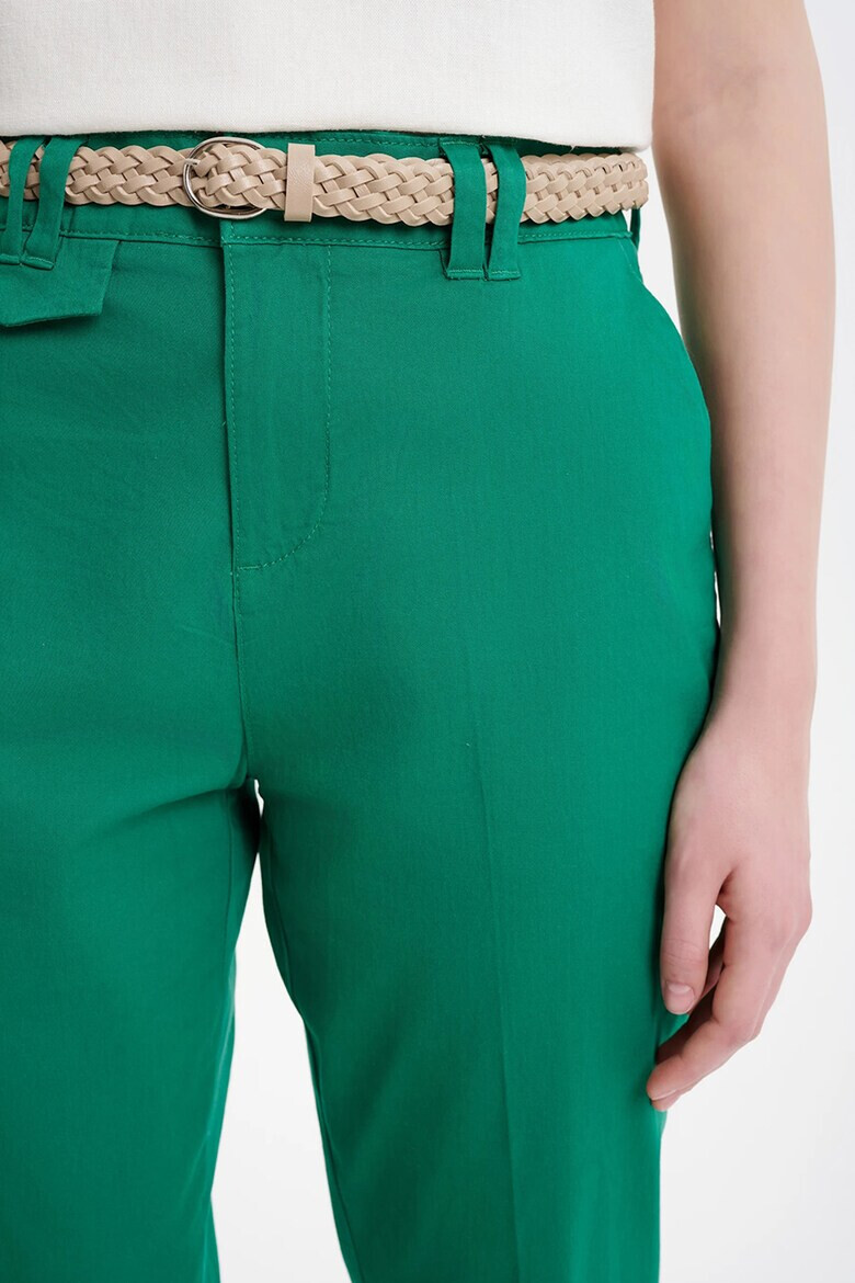 GreenPoint Pantaloni crop cu talie inalta - Pled.ro