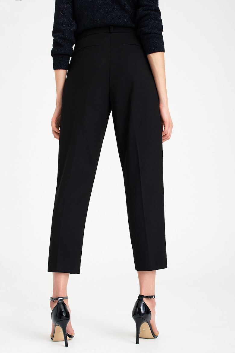 GreenPoint Pantaloni crop cu talie inalta - Pled.ro