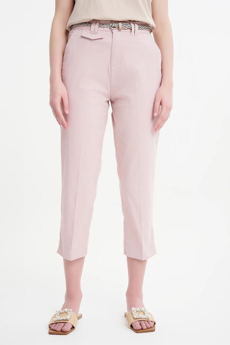 GreenPoint Pantaloni crop cu talie inalta - Pled.ro