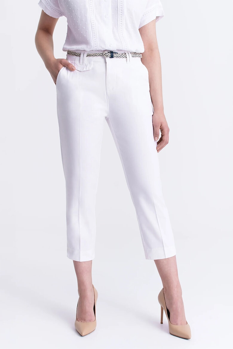 GreenPoint Pantaloni crop cu talie inalta - Pled.ro