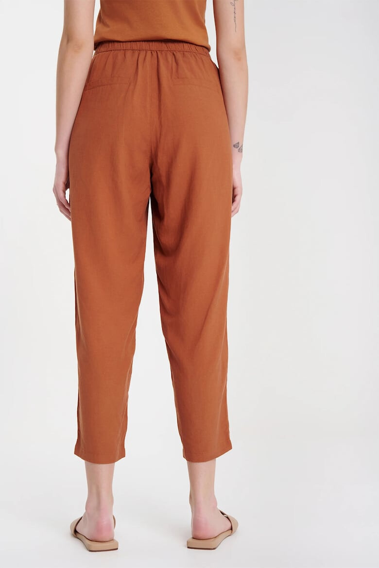 GreenPoint Pantaloni crop din amestec de in - Pled.ro