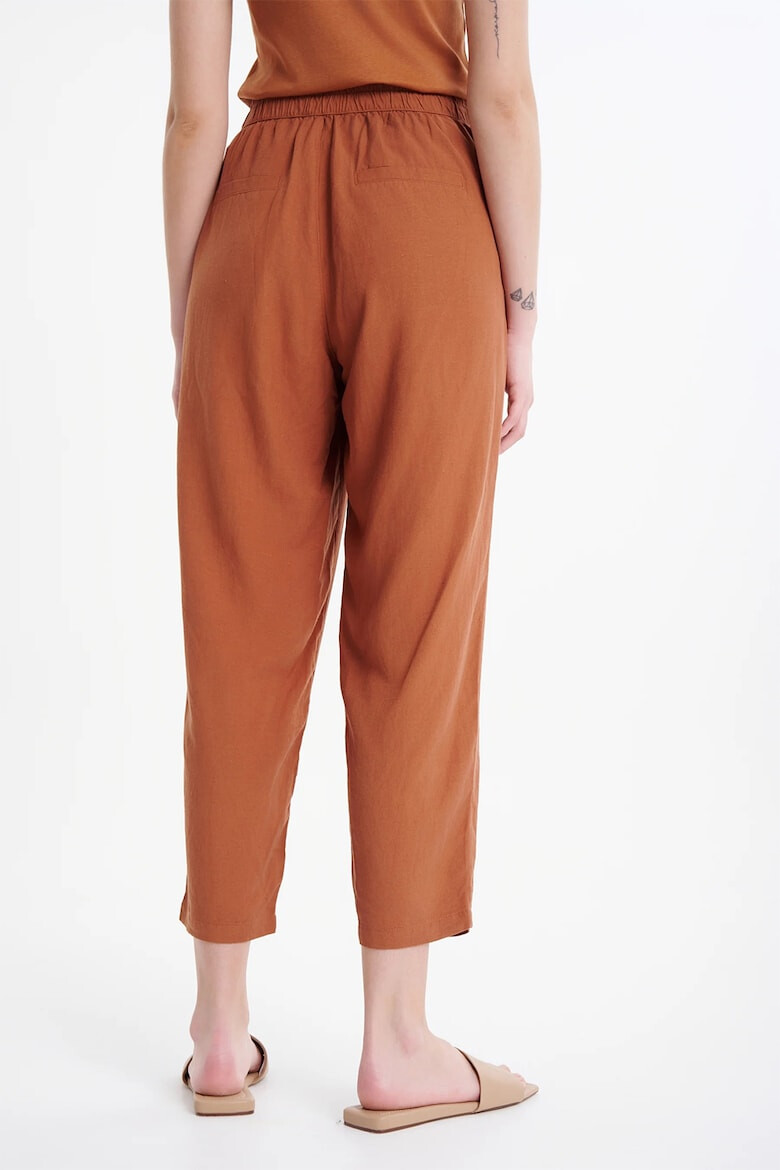 GreenPoint Pantaloni crop din amestec de in - Pled.ro