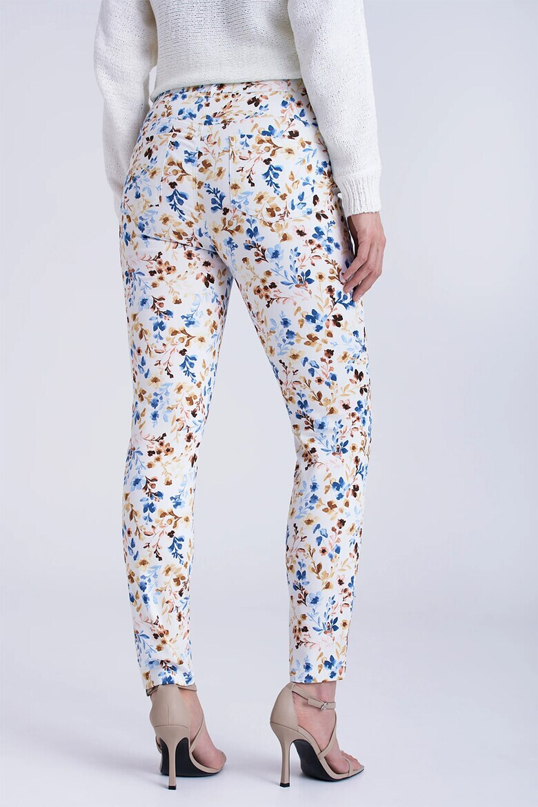 GreenPoint Pantaloni skinny cu imprimeu floral - Pled.ro