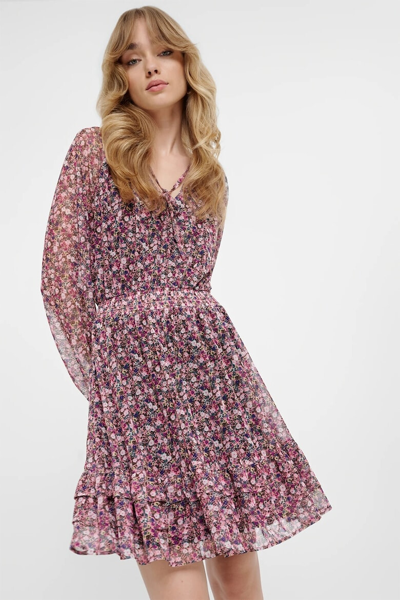 GreenPoint Rochie cu decolteu in V si model floral - Pled.ro