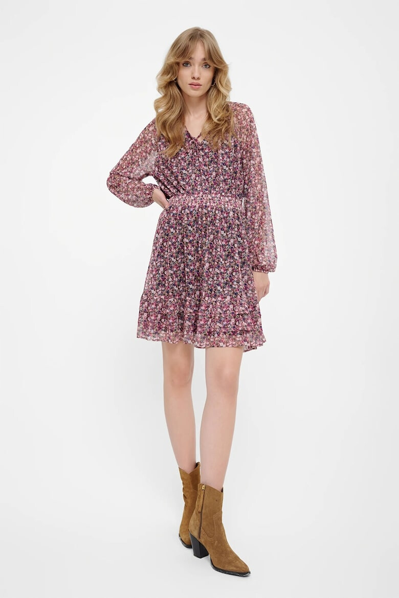 GreenPoint Rochie cu decolteu in V si model floral - Pled.ro