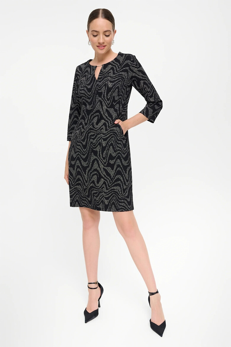 GreenPoint Rochie cu model si decolteu rotund - Pled.ro