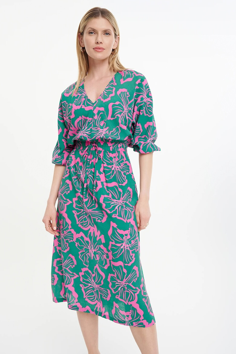 GreenPoint Rochie evazata cu decolteu in V - Pled.ro