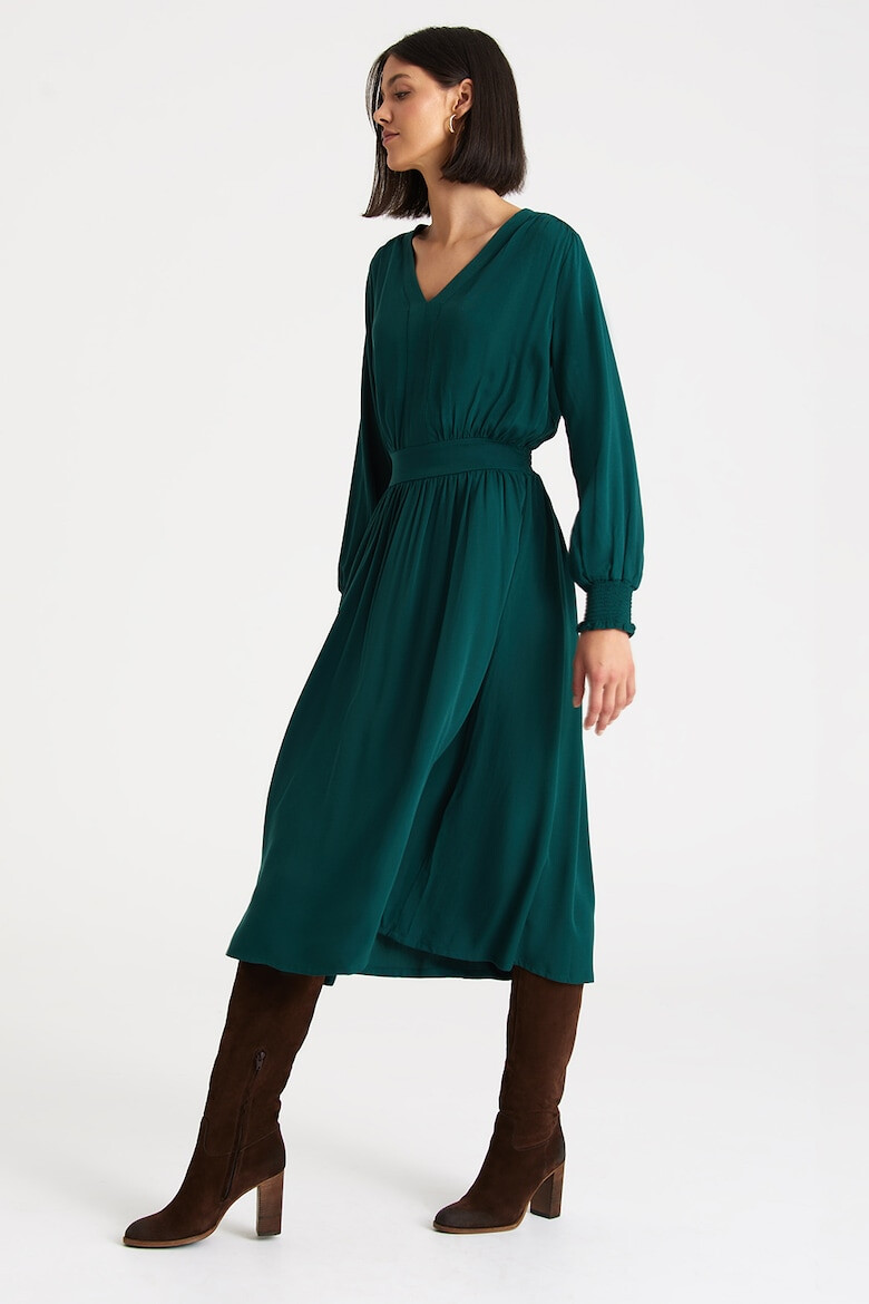 GreenPoint Rochie midi cu decolteu in V - Pled.ro