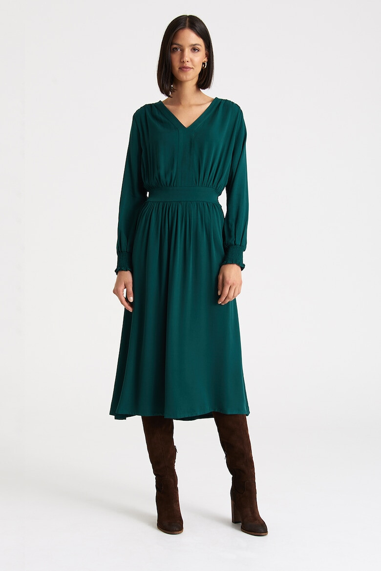 GreenPoint Rochie midi cu decolteu in V - Pled.ro