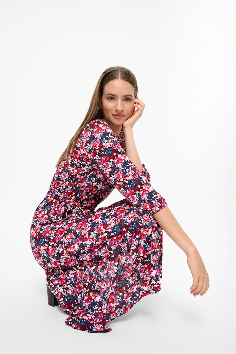 GreenPoint Rochie midi cu decolteu in V - Pled.ro