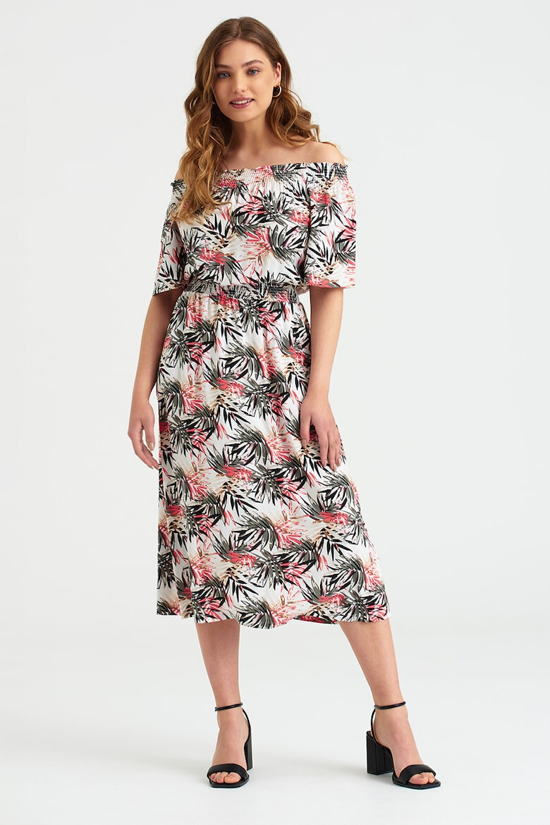 GreenPoint Rochie midi cu decolteu pe umeri - Pled.ro