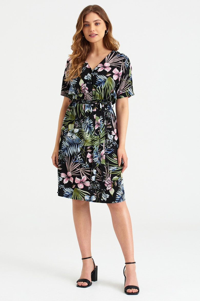 GreenPoint Rochie midi cu imprimeu floral 1 - Pled.ro