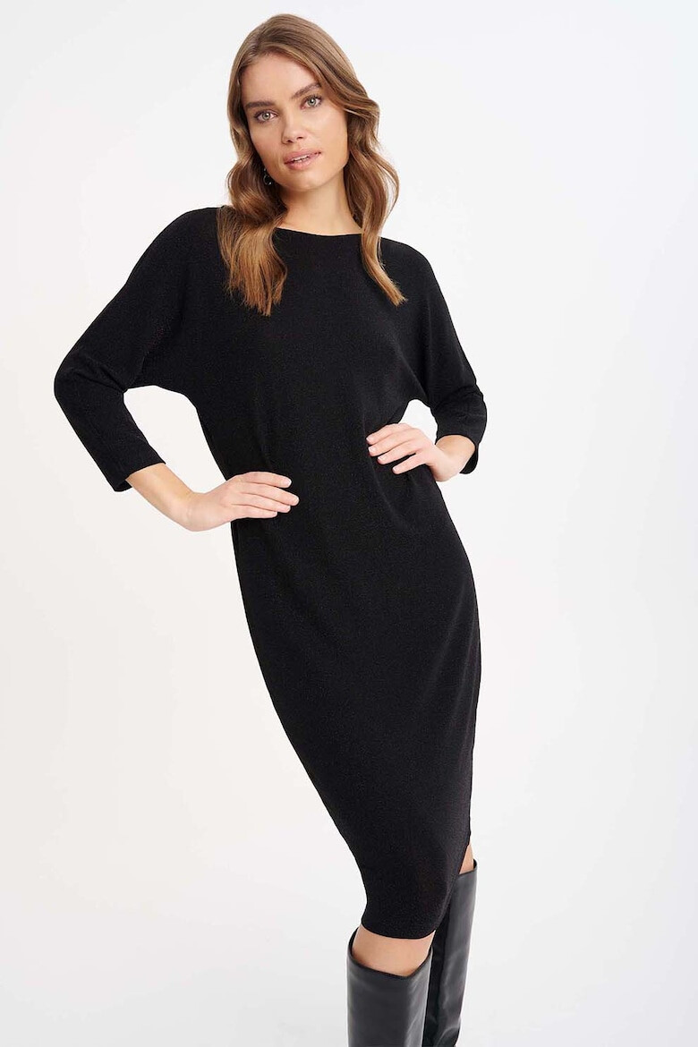 GreenPoint Rochie midi cu maneci 3/4 - Pled.ro