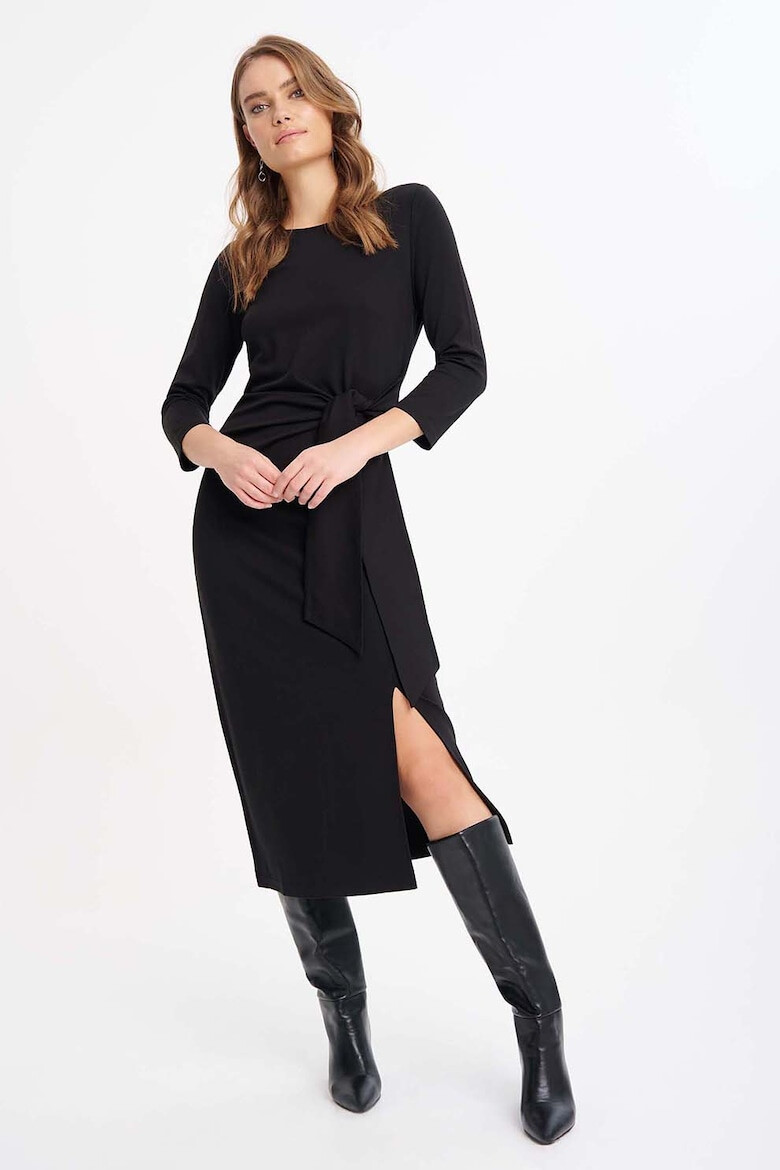 GreenPoint Rochie midi cu maneci 3/4 - Pled.ro