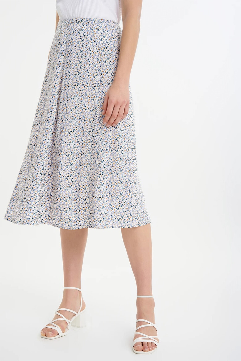 GreenPoint Fusta midi cu model Circle Cut - Pled.ro