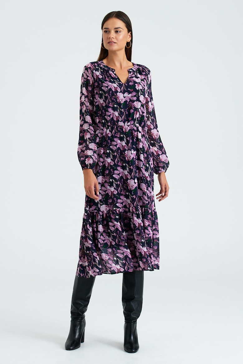 GreenPoint Rochie midi cu model floral - Pled.ro