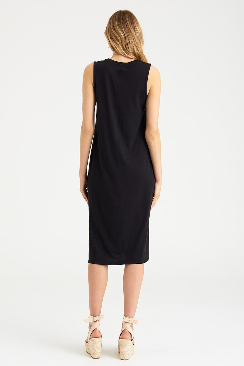 GreenPoint Rochie midi din amestec de bumbac organic si modal - Pled.ro