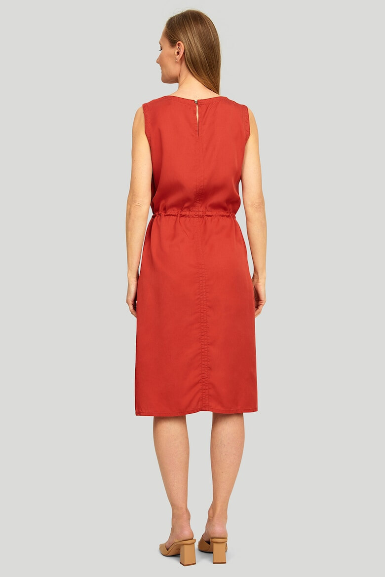 GreenPoint Rochie midi din lyocell cu snur - Pled.ro