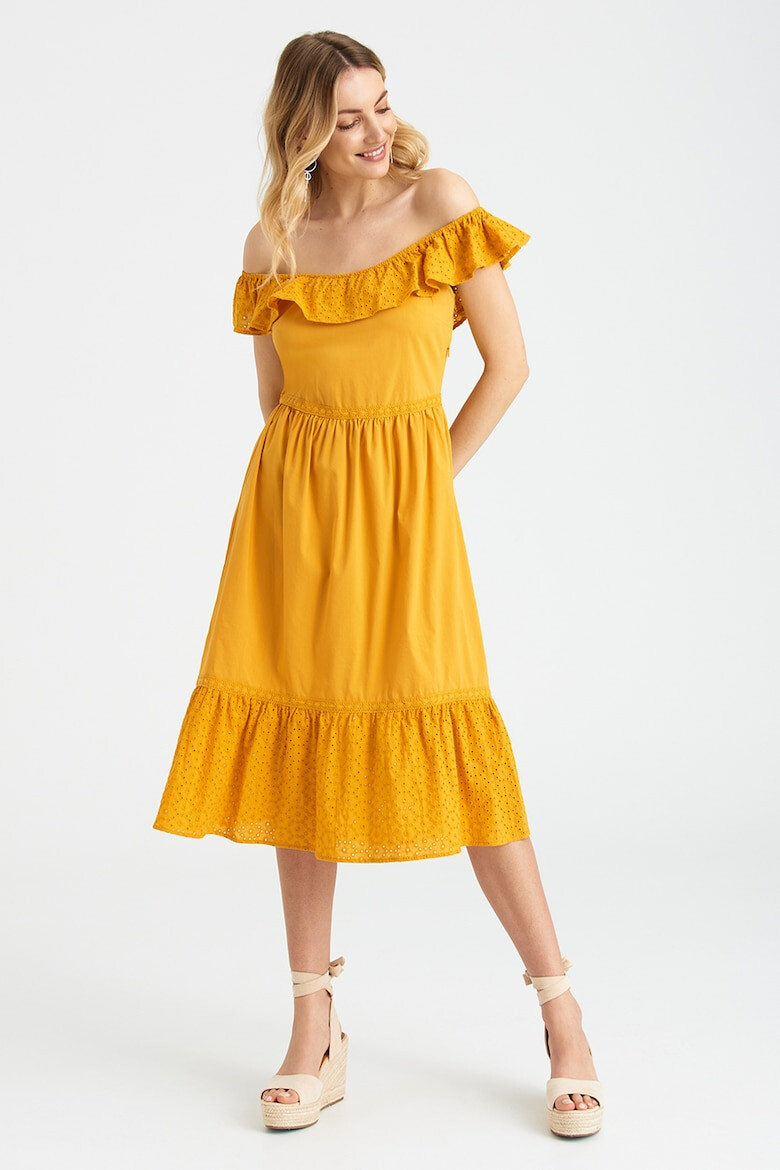 GreenPoint Rochie midi evazata - Pled.ro